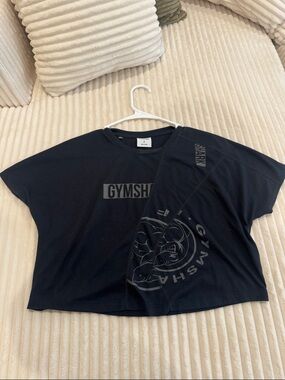 Gymshark Black Cropped Tee Women's Size S